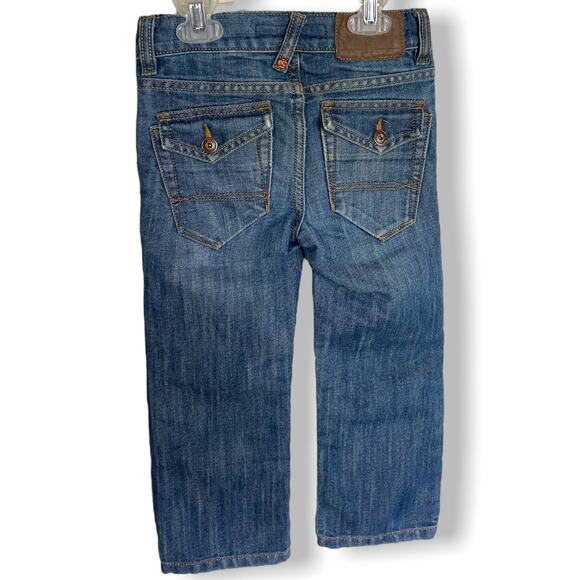 Tommy Hilfiger Boys Jeans Size 4 Blue Denim Distressed Cotton Blend Snap Pockets - Picture 2 of 8